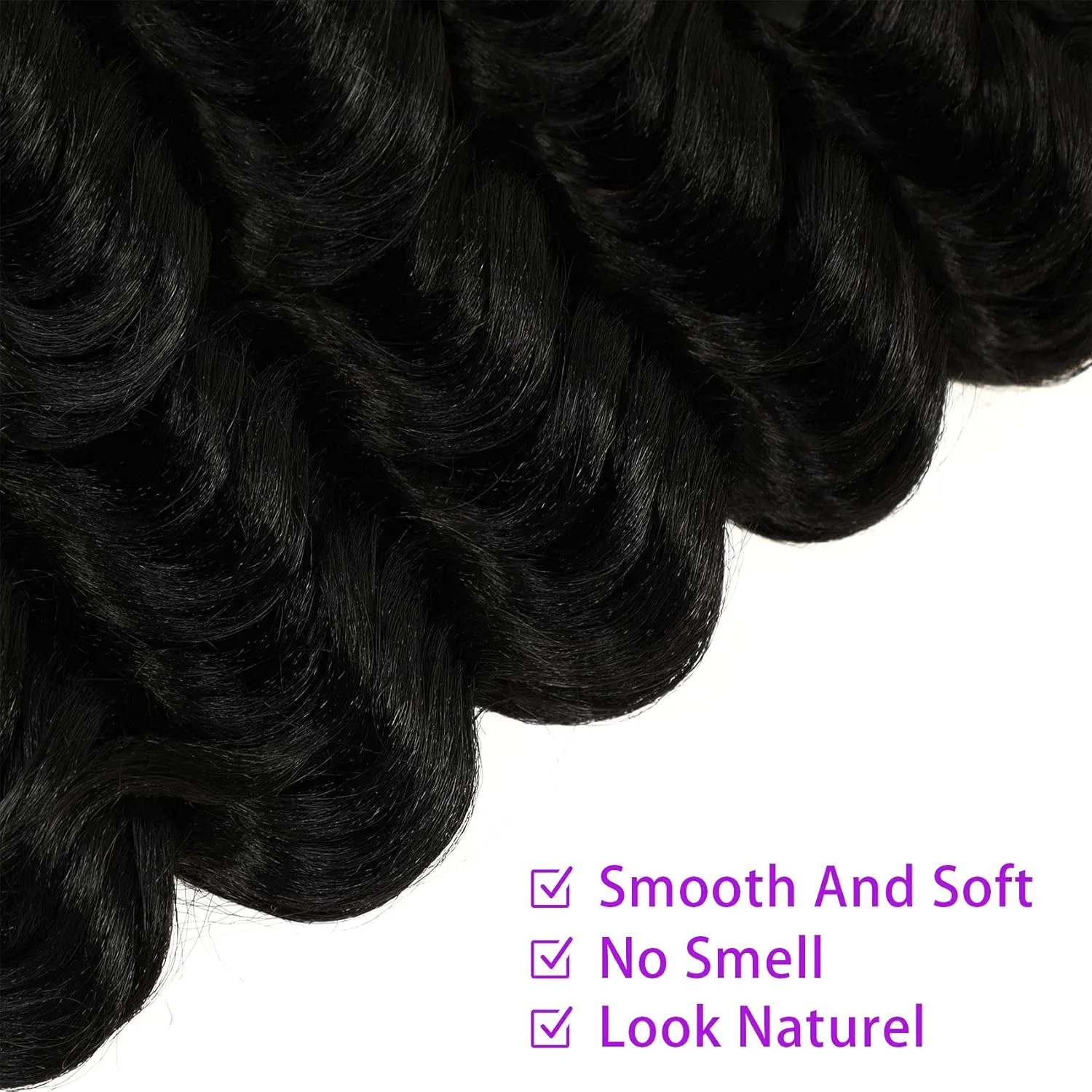 Ocean Wave Crochet Hair Deep Wave Crochet Hair Water Wave Crochet Hair For Black Women Synthetic Crochet Braiding Hair Extensions 8 Packs (9 Inch 1#)