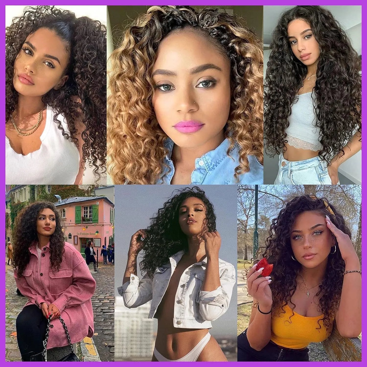 Ocean Wave Crochet Hair Deep Wave Crochet Hair Water Wave Crochet Hair For Black Women Synthetic Crochet Braiding Hair Extensions 8 Packs (9 Inch 1#)