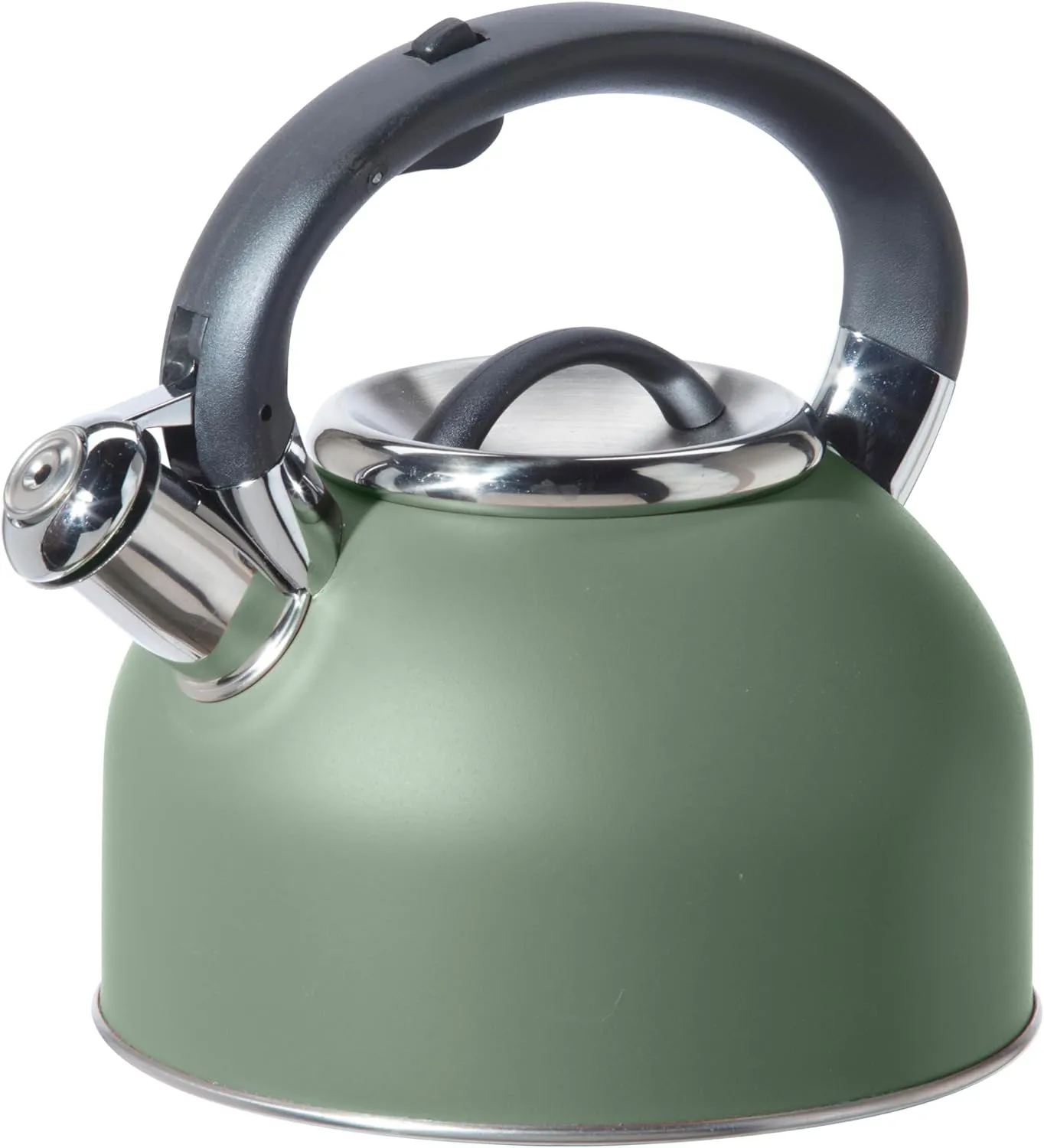 OGGI Tea Kettle for Stove Top - 64oz / 1.9lt, Stainless Steel with Loud Whistle, Ideal Hot Water Kettle and Water Boiler - Sage