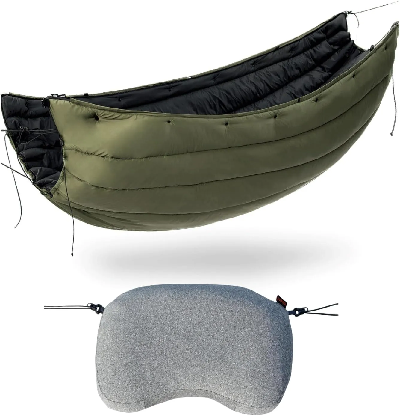 onewind Camping Hammock Underquilt and Pillow, Warm Winter Hammock Quilt and Soft Hammock Pillow