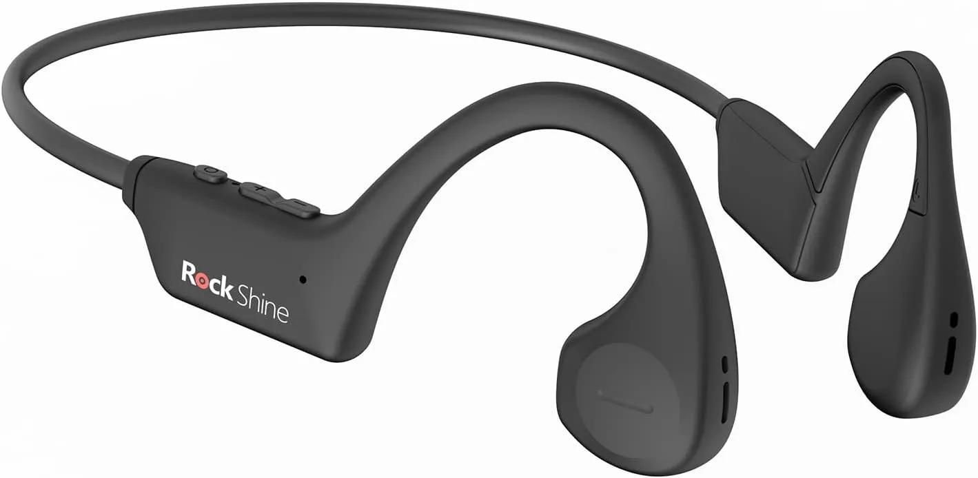 Open-Ear Pro, The Bluetooth Air Conduction Sport Headphones - Great for Workouts and Running Wireless Music sweatproof Headphones(Black)