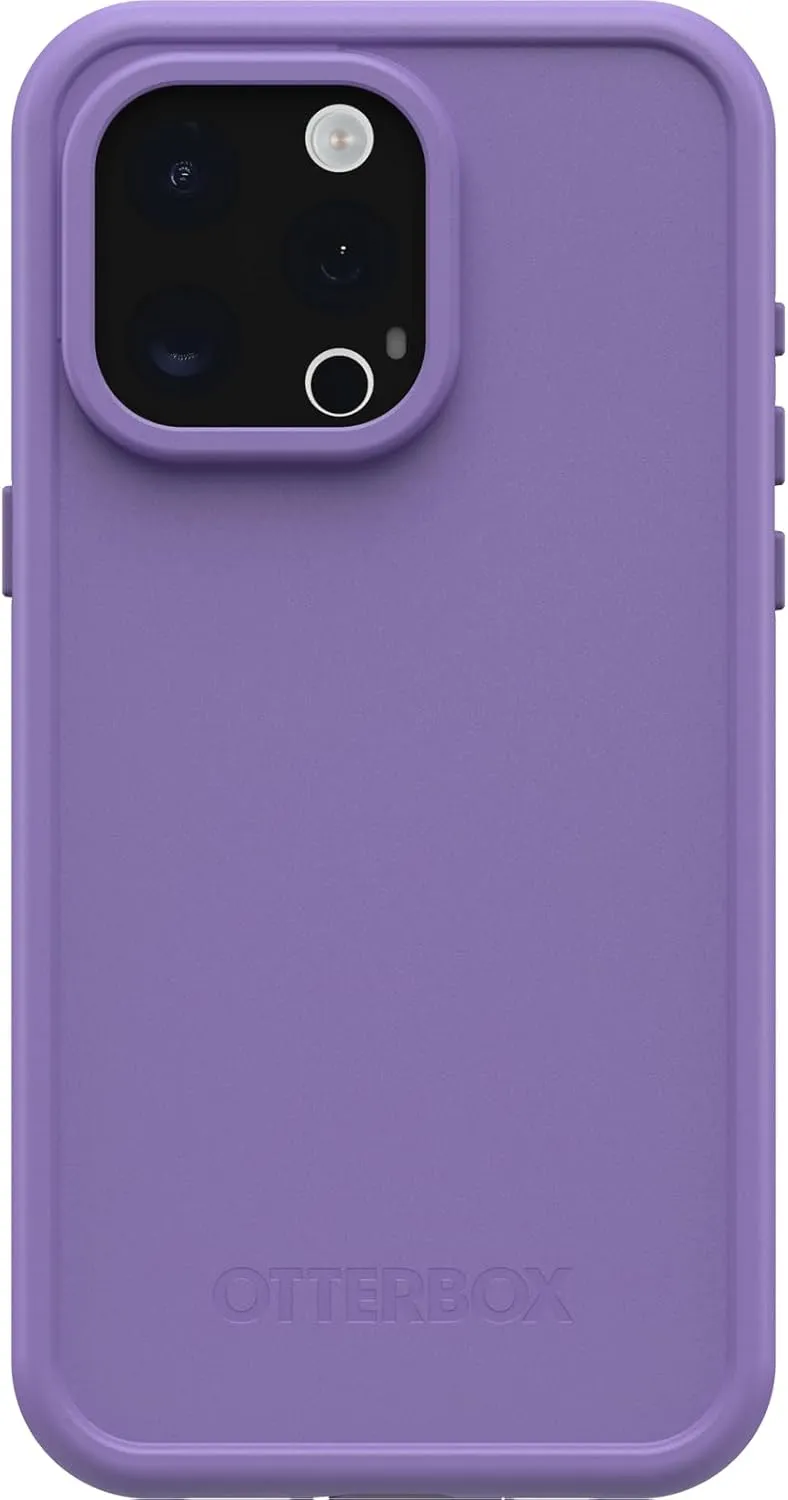 OtterBox iPhone 15 Pro MAX (Only) FRĒ Series Waterproof Case with MagSafe (Designed by LifeProof) - Rule of Plum (Purple), Waterproof, 60% Recycled Plastic, Sleek and Stylish