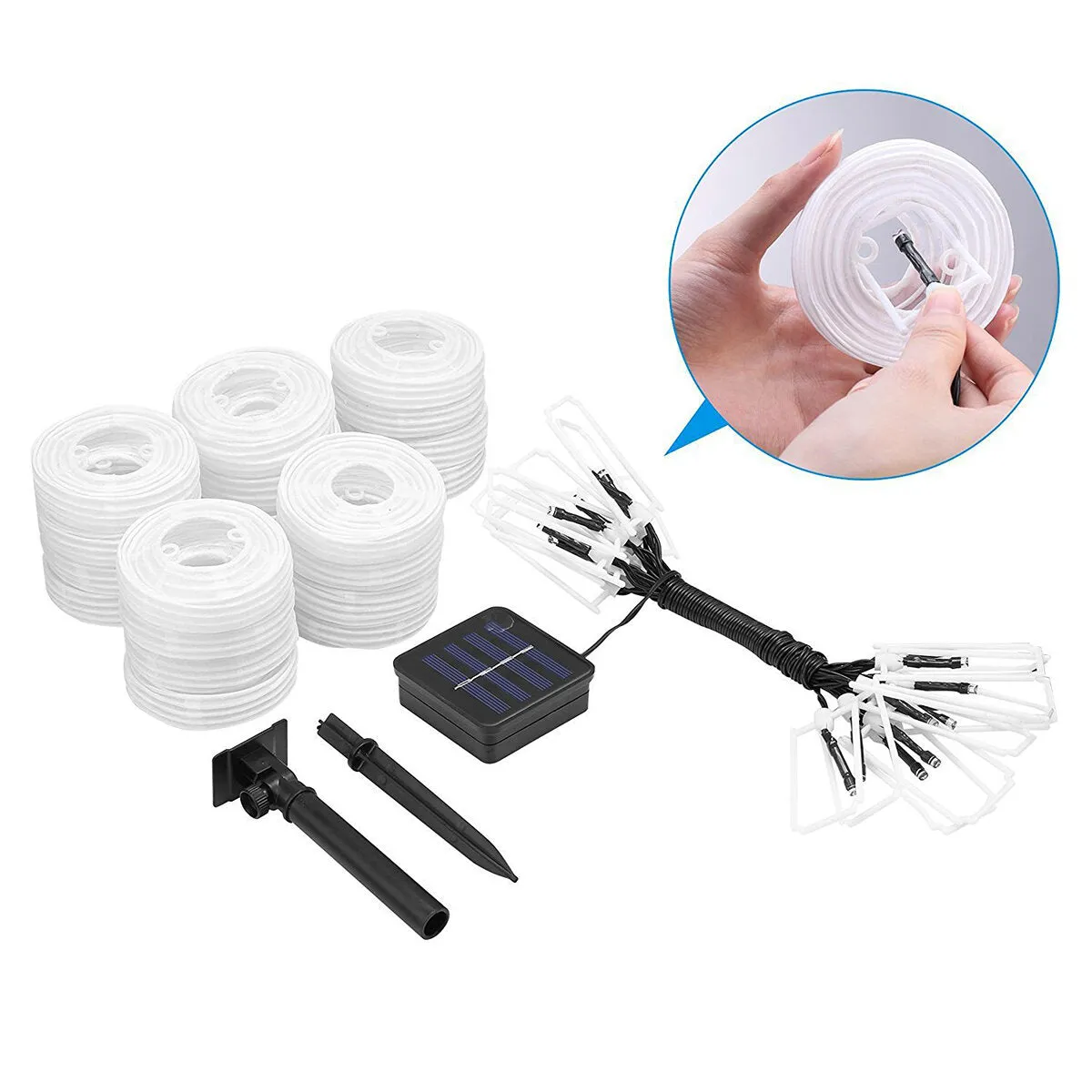 Outdoor Lantern Solar String Fairy Lights 10/20/30 LED For Party Wedding Decor