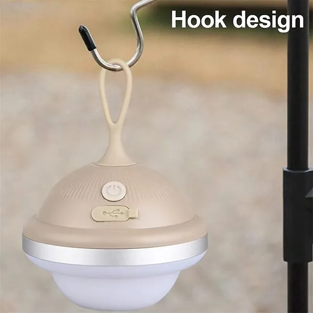 Outdoor LED Camping Light, USB Rechargeable Waterproof Night Lantern, 3 Adjustable Color Temperatures, Portable Tent Light 1pc