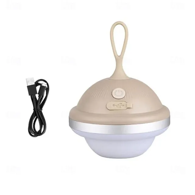 Outdoor LED Camping Light, USB Rechargeable Waterproof Night Lantern, 3 Adjustable Color Temperatures, Portable Tent Light 1pc