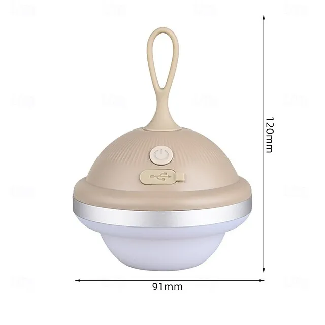 Outdoor LED Camping Light, USB Rechargeable Waterproof Night Lantern, 3 Adjustable Color Temperatures, Portable Tent Light 1pc