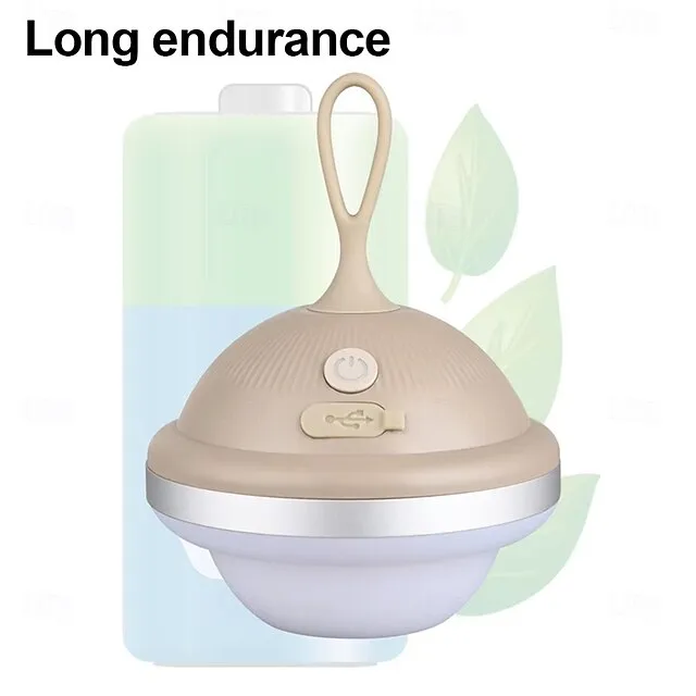 Outdoor LED Camping Light, USB Rechargeable Waterproof Night Lantern, 3 Adjustable Color Temperatures, Portable Tent Light 1pc