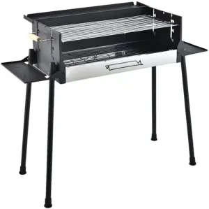 Outdoor Portable Barbecue Grill Home Charcoal Outdoor Folding Large Stainless Steel Grill Camping Folding, As show (D As show)