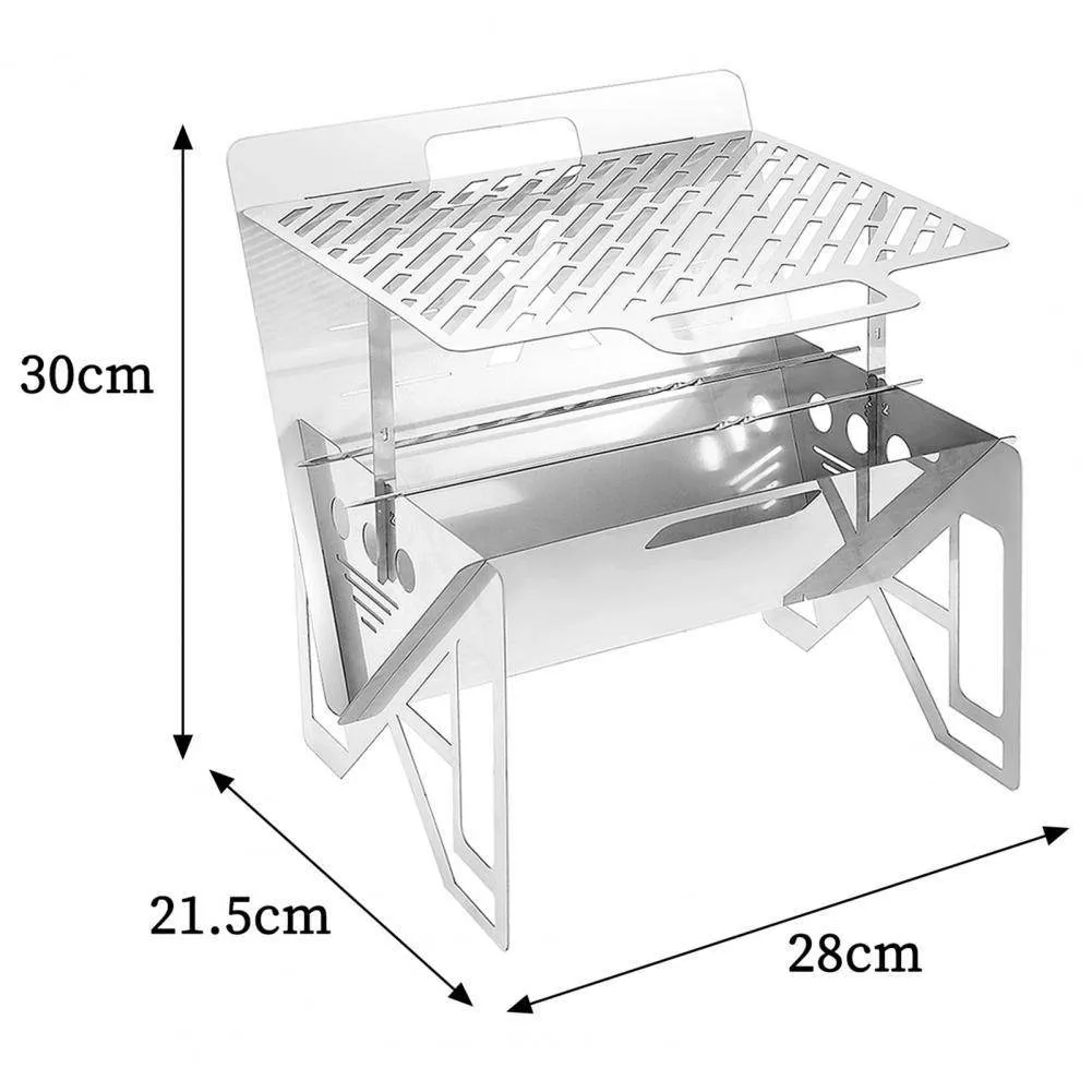 Outdoor Portable Single Grill Stainless Steel Grill