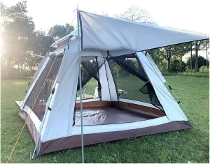 Outdoor Tent Portable Family Camping Tent Automatic Pop-Up 3-4 Person Fold Tent Backpacking for Sun Shelter Travelling Hiking Travel Gear (Color : 3-4 personmat) (Color : 58 Personmat)