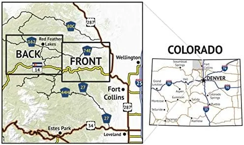 Outdoor Trail Maps Poudre Canyon - Colorado Topographic Hiking Map (2020)