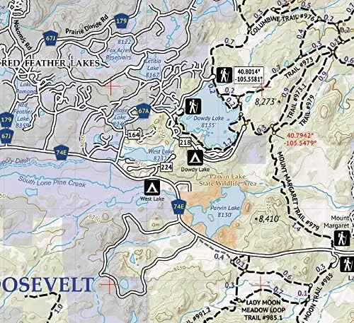 Outdoor Trail Maps Poudre Canyon - Colorado Topographic Hiking Map (2020)