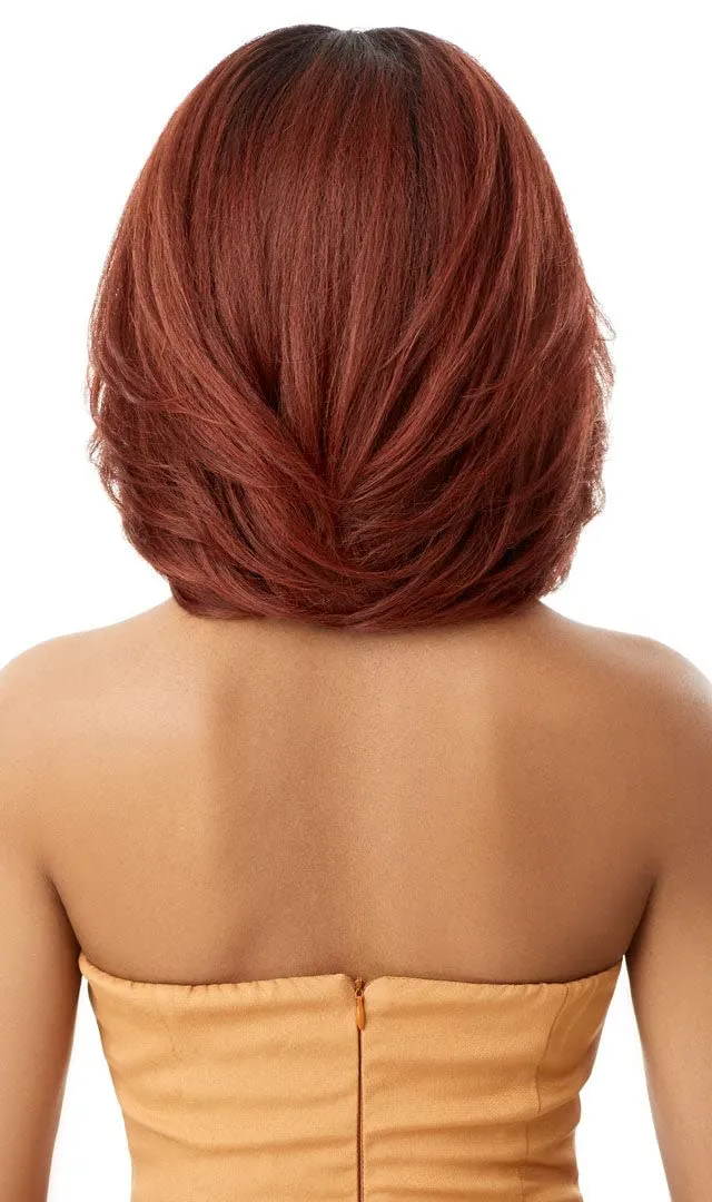 Outre Neesha Soft & Natural Synthetic Swiss Lace Front Wig NEESHA 206 (DRFFHNBRN)