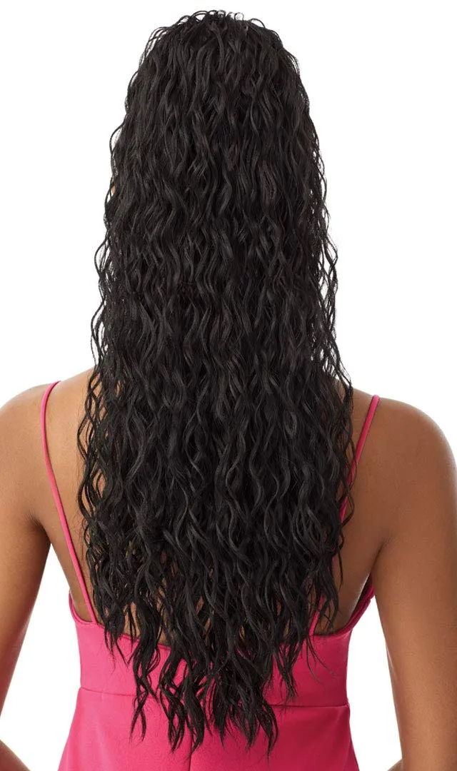 Outre PRETTY QUICK DRAWSTRING PONY Long Curly Wave Ponytail Premium Synthetic Heat Resistant Secure Fit Quick Easy Styling Soft Feel Natural Luster - JOVANI (DR2/TMS)