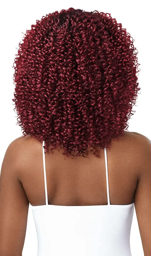 Outre Purple Pack 3Pcs Long Series Curly Wavy Style Human Hair Blend Weaves - JERRY CURL LONG (DR2/27613)