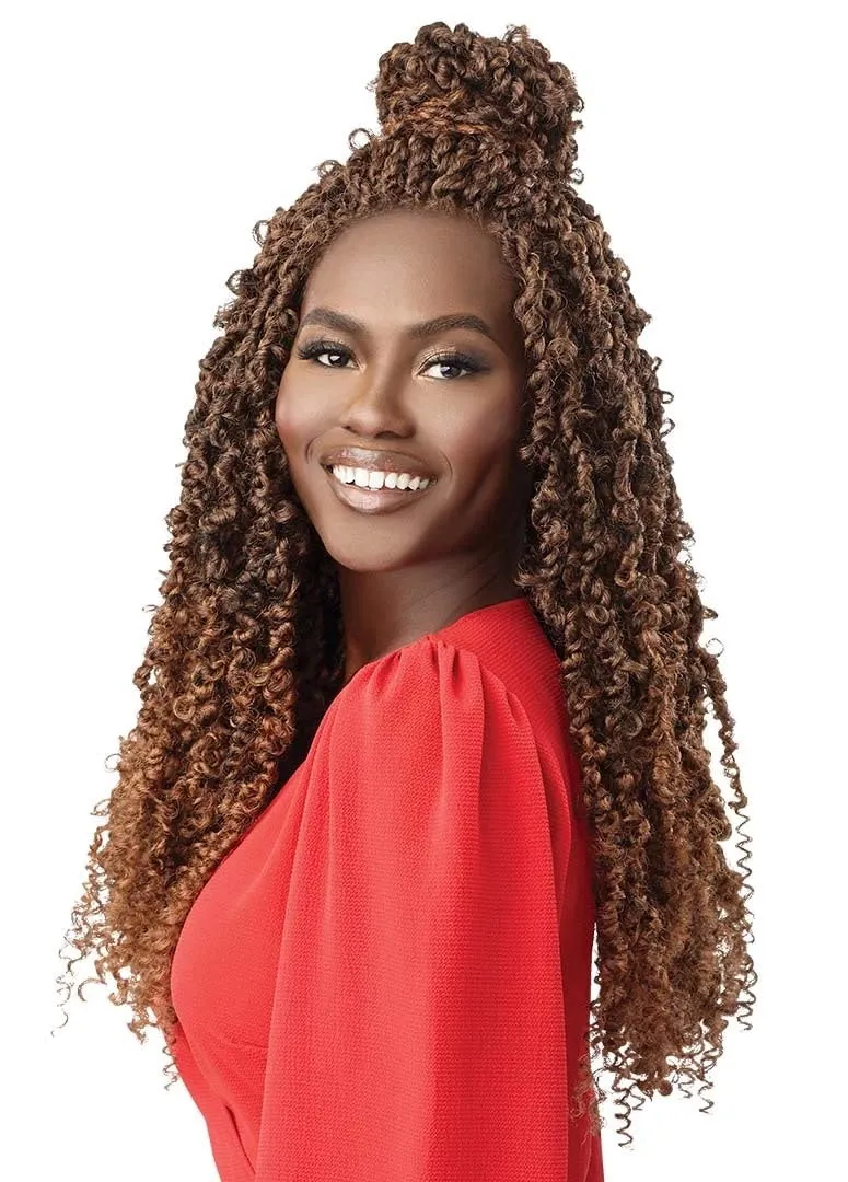 Outre Synthetic Twisted Up 4X4 HD Braid Lace Wig - BUTTERFLY PASSION TWIST 26 (Color:2T1B/30)