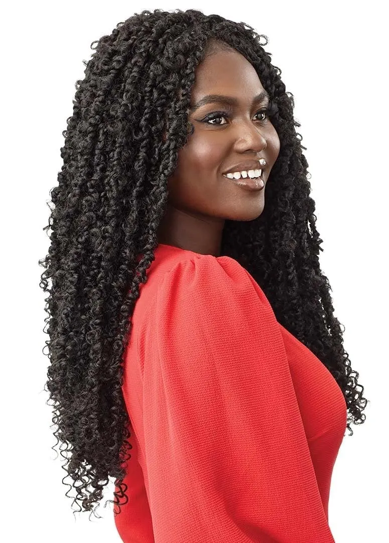Outre Synthetic Twisted Up 4X4 HD Braid Lace Wig - BUTTERFLY PASSION TWIST 26 (Color:2T1B/30)