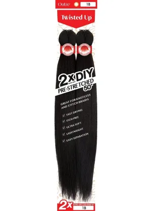 Outre X-Pression Twisted Up Long Length Yaki Straight Style Synthetic Hair Pre-Stretched Braid - DIY PRE-STRETCHED BRAID 40 Inch 4X (2T1B/30)