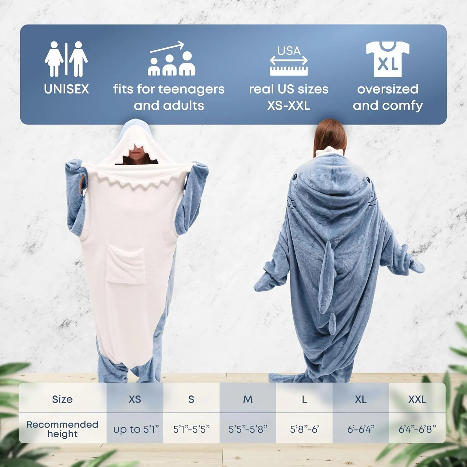 Oversize cozy shark blanket adult and teen, shark onesie kids, shark hoodie blanket shark costume shark pajamas women