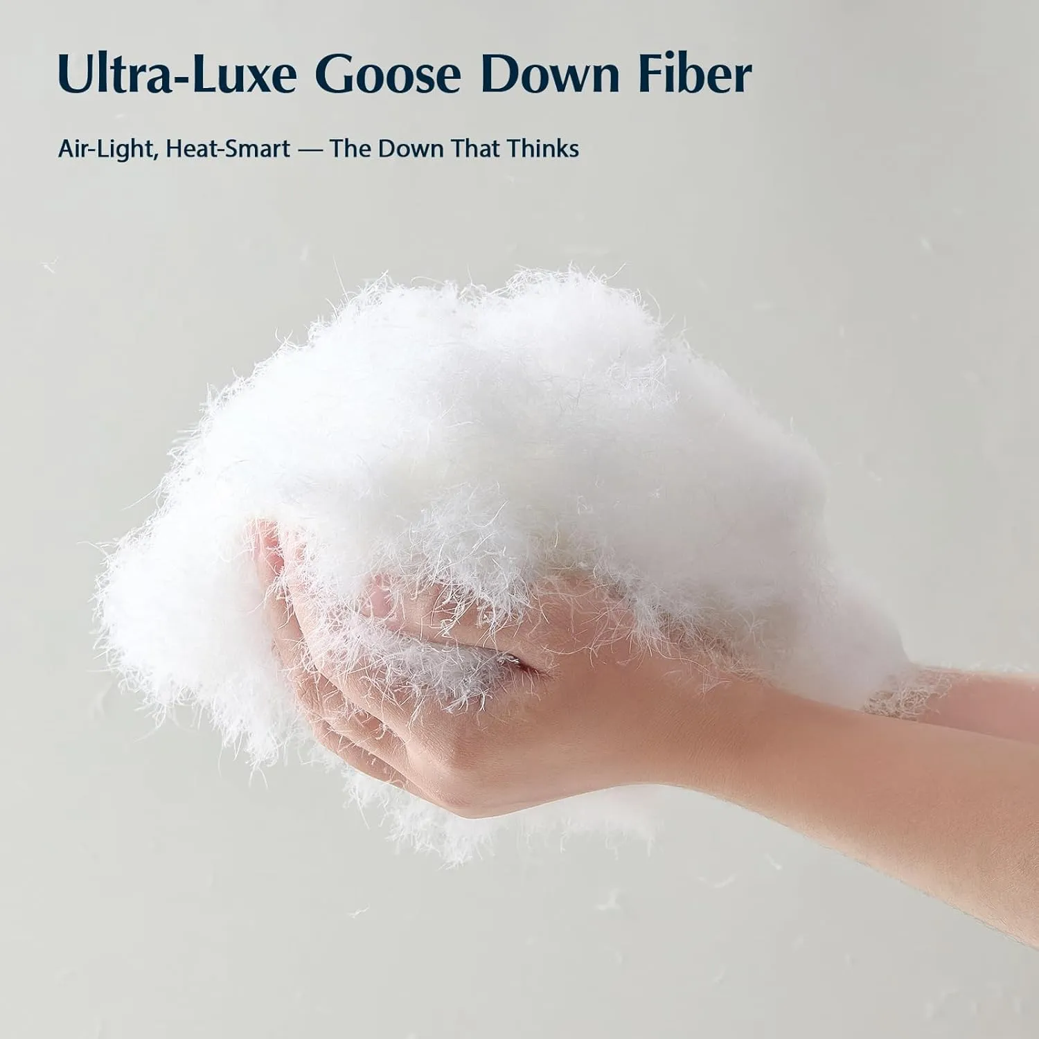 PACIFIC COAST Goose Feather Down Fiber Comforters Twin Size, Extra Fluffy White Duvet Insert, Ultra-Soft, Breathable, All Season Hotel Luxury Bedding Comforters, 8 Corner & Center Loops (68"x90")