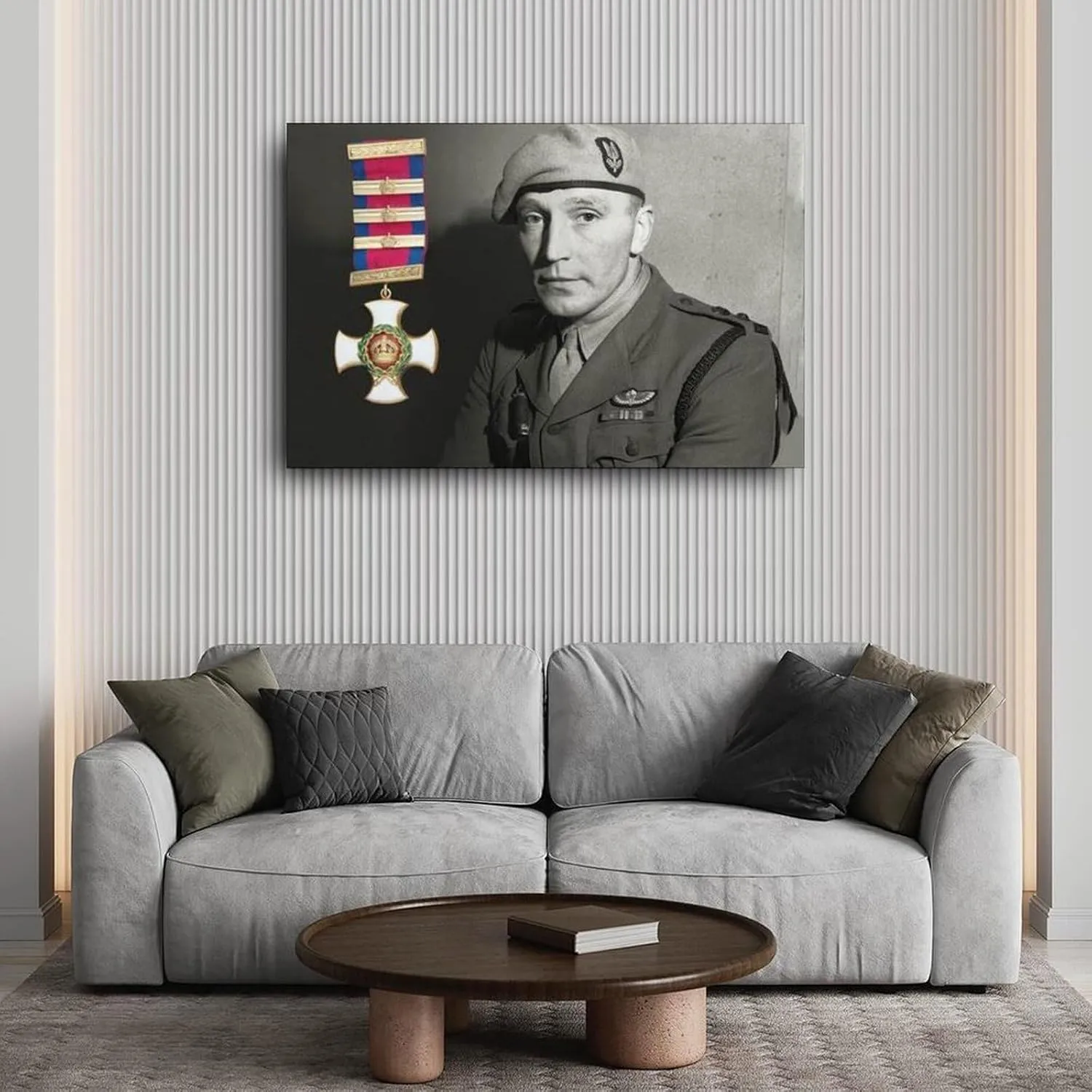 Paddy Mayne British Army Officer Portrait Poster 3 Canvas Painting Posters And Prints Wall Art for Living Room Bedroom Decor 18x12inch(45x30cm)