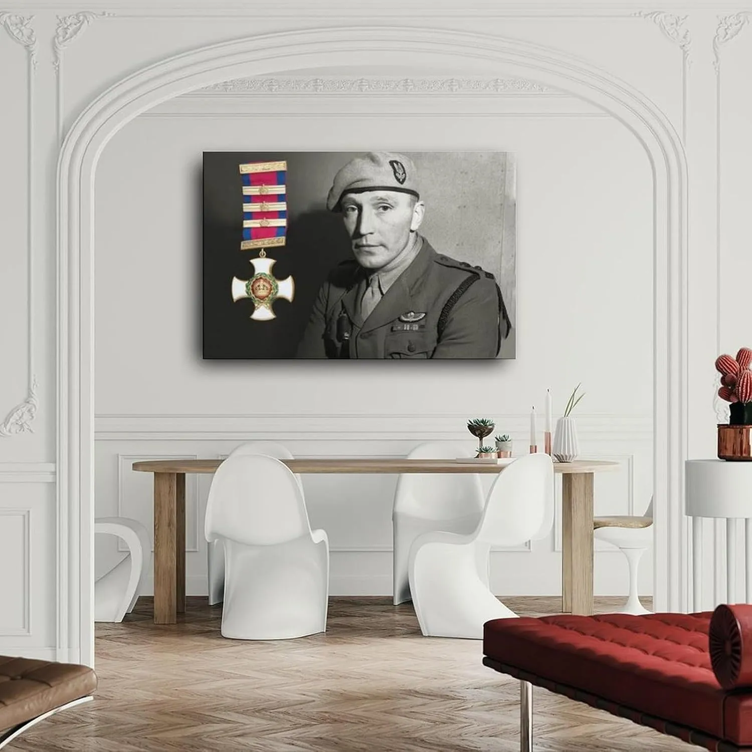 Paddy Mayne British Army Officer Portrait Poster 3 Canvas Painting Posters And Prints Wall Art for Living Room Bedroom Decor 18x12inch(45x30cm)