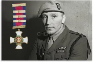 Paddy Mayne British Army Officer Portrait Poster 3 Canvas Painting Posters And Prints Wall Art for Living Room Bedroom Decor 18x12inch(45x30cm)