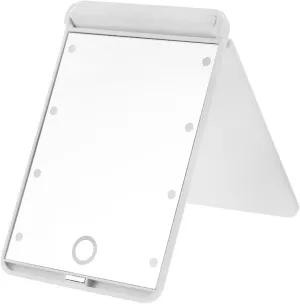 PartyKindom Compact Led Makeup Mirror Portable with Light Magnified Mirror Perfect for Purse Design