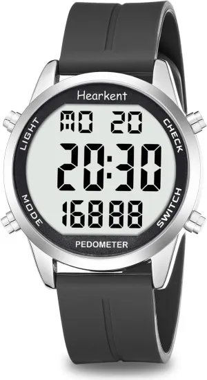 Pedometer Watch for Walking for Senior No App Required with Steps Calories Counter and LCD Large Numbers