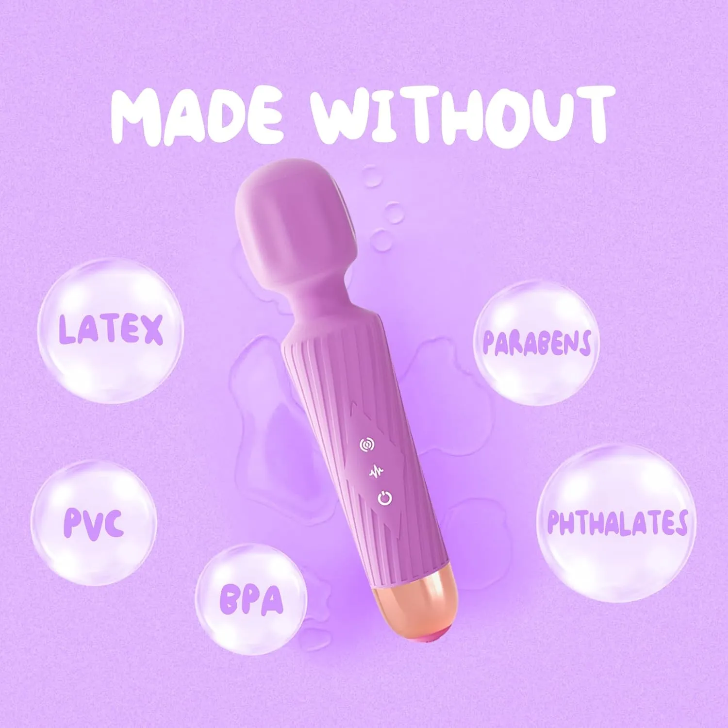 Personal Massager - 3 Hrs Run Time & Quiet Powerful Motor - Deep Tissue Back Massage for Athletes for Pain Relief, Waterproof Cordless Massagers Handheld with 20 Speeds 8 Patterns (Purple)