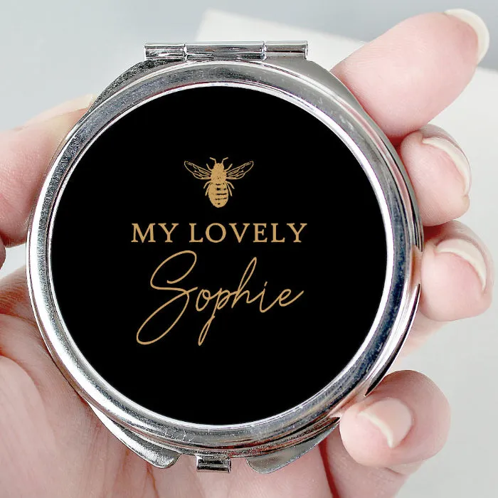 Personalised Bee Compact Mirror