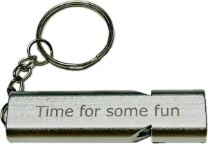 Personalized Whistle Keychain – Loud Emergency Whistle with Key Ring | Survival, Safety & Outdoor Gear | Keychain Whistle for Hiking, Camping & Self-Defense - Silver color