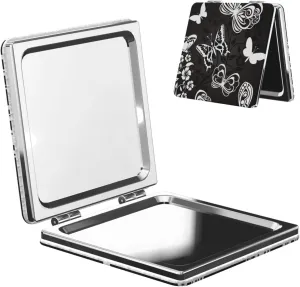 Peynir Butterflies Women Handheld Makeup Mirror Portable Compact Mirror Folding Mini Cosmetic Mirror