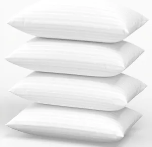 Pillows Standard Size Set of 4 Hotel Collection Bed Pillow for Sleeping Pillows 4 Pack for Back, Stomach or Side Sleepers Soft and Supportive Washable Pillows for Bedroom