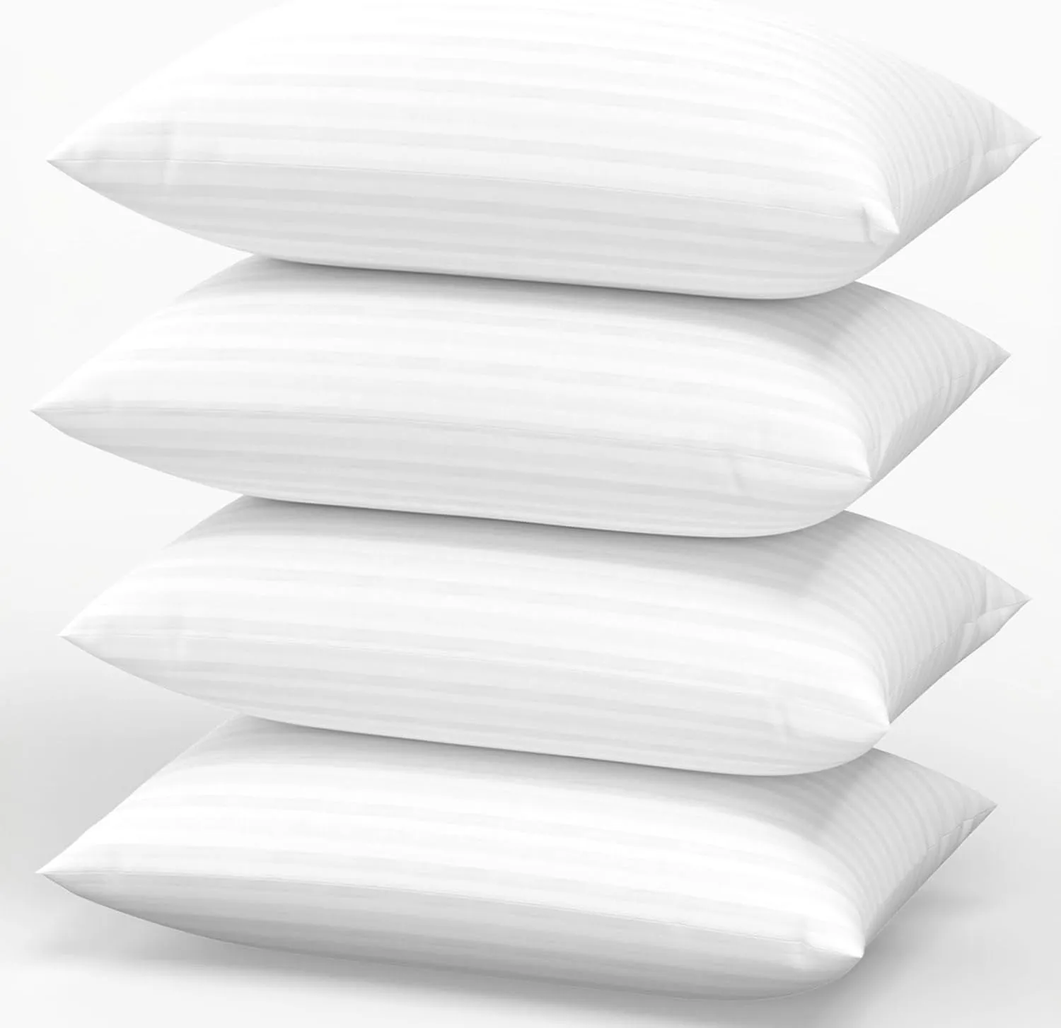 Pillows Standard Size Set of 4 Hotel Collection Bed Pillow for Sleeping Pillows 4 Pack for Back, Stomach or Side Sleepers Soft and Supportive Washable Pillows for Bedroom