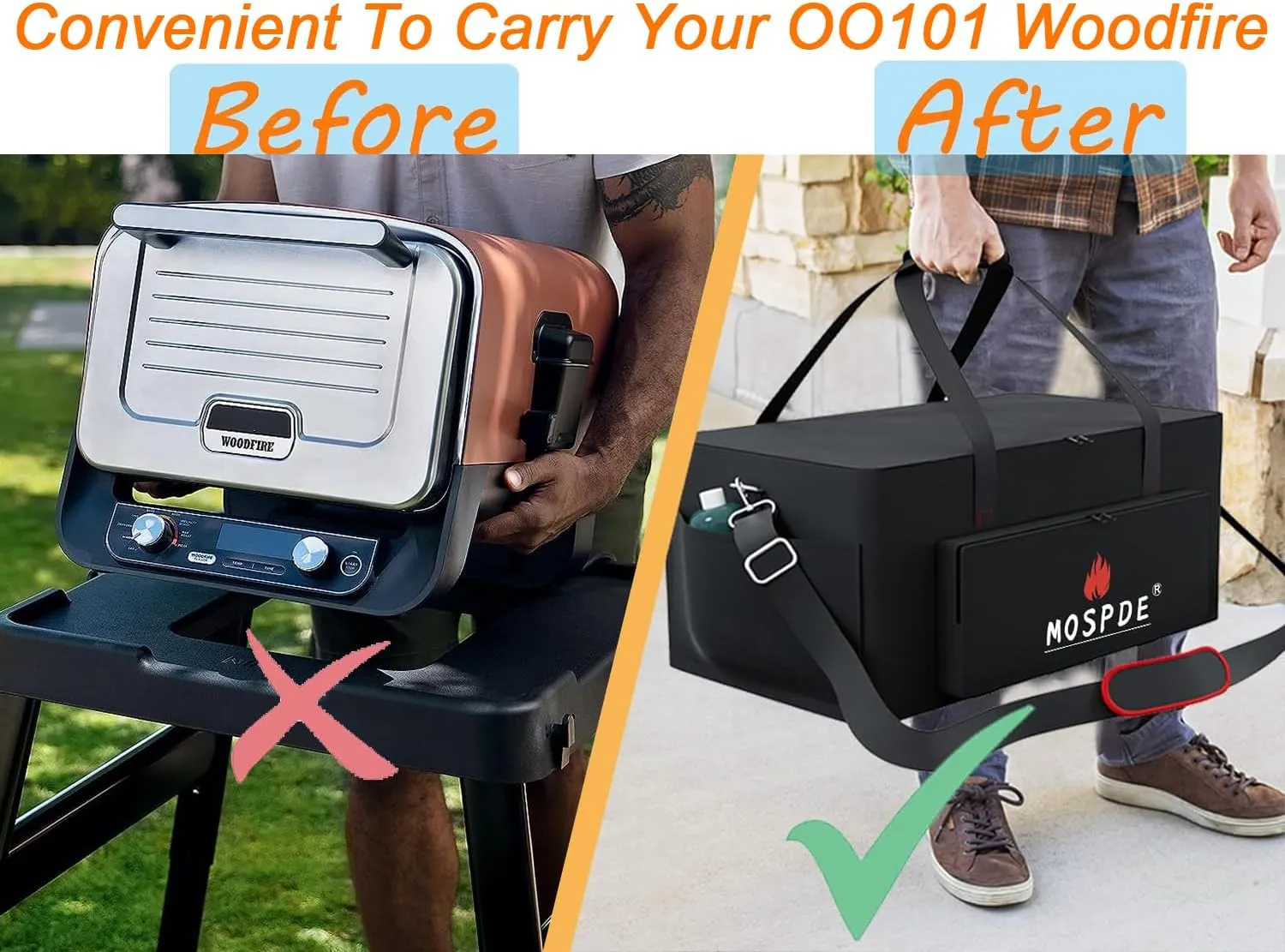 Pizza Oven Carry Bag for Ninja Woodfire 8-in-1 Outdoor Oven,Woodfire Pizza Oven Case Fit Ninja OO101 Woodfire Pizza Oven，Water-resistant Carry Bag For Ninja outdoor Woodfire Oven