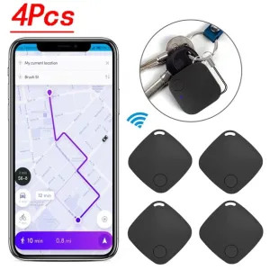 POINTERTECK 4Pcs Anti-lost Bluetooth Smart Tracker,Pet Child Wallet Key Mini Locator GPS Finder Alarm,Dog Cat Kids Car Wallet Accessories