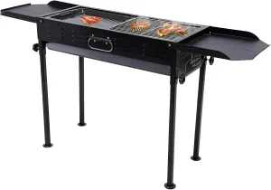 Portable Barbecue Grill, Folding Detachable Campfire Barbecue, Freestanding Charcoal Barbecue, Campfire Cooking Equipment for Outdoor Barbecue Camping and Cooking, Suitable for 2-15 People
