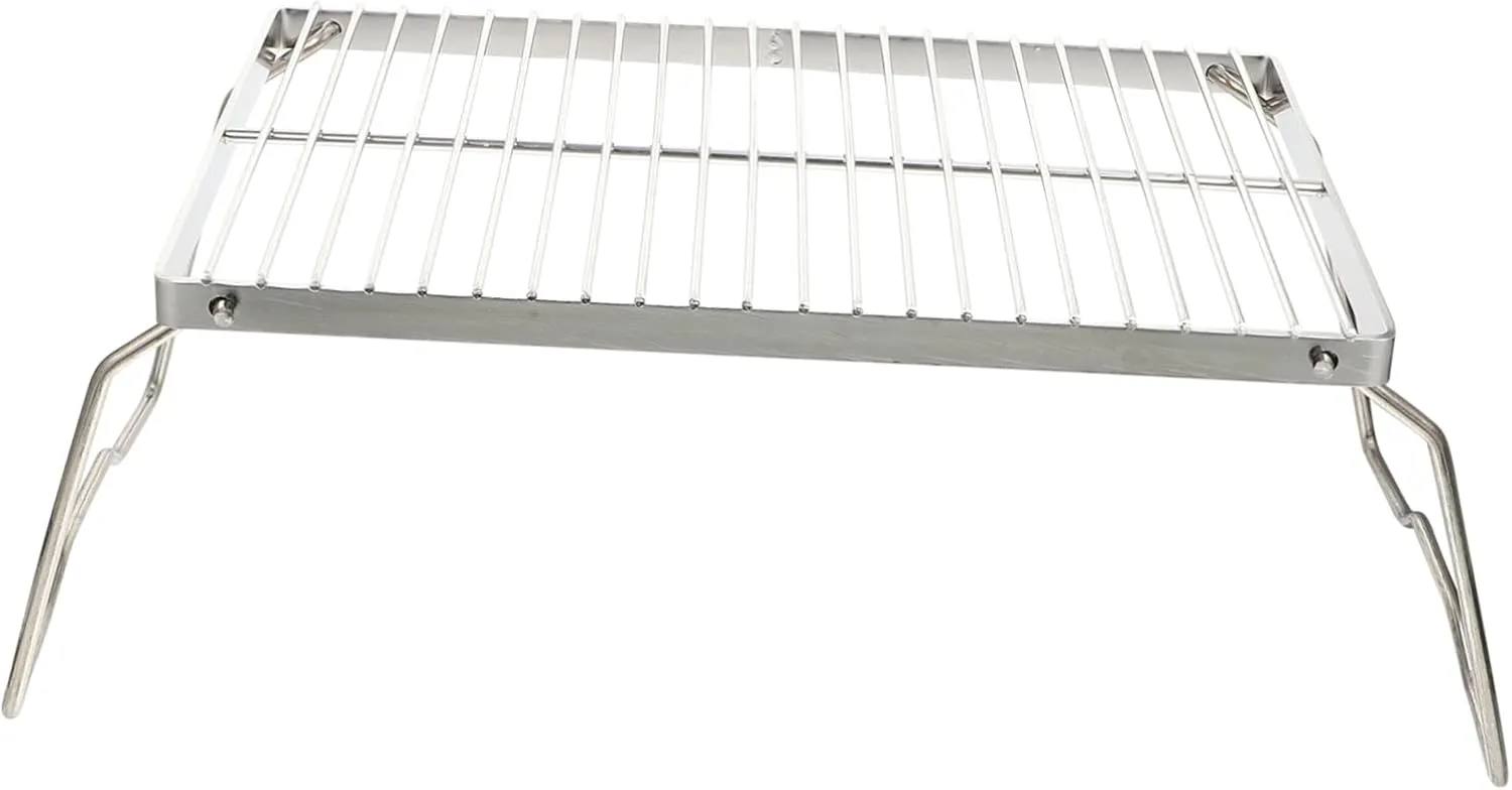 Portable BBQ Grill Rack Camping Grillplate Stainless Steel Folding Grill