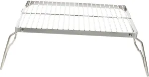 Portable BBQ Grill Rack Camping Grillplate Stainless Steel Folding Grill