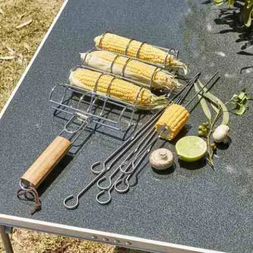 Portable Camping BBQ Corn Griller / Cooks 4 Corn Cobs / Ideal for Camping