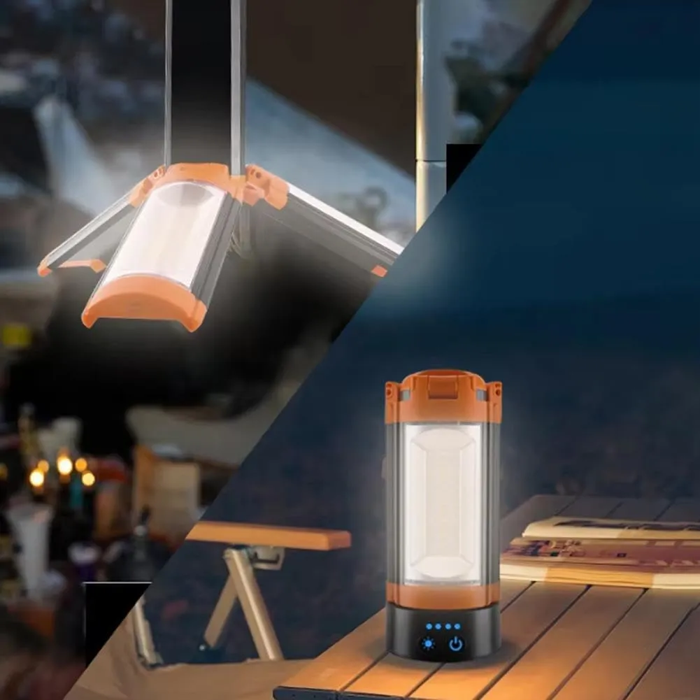 Portable Camping Light with Stand – 10000mAh Rechargeable Camping Light Telescopic LED Lantern, Magnetic & Collapsible Camping Lantern, Waterproof 5 Lighting Modes for Indoor Outdoor Camping, Hiking