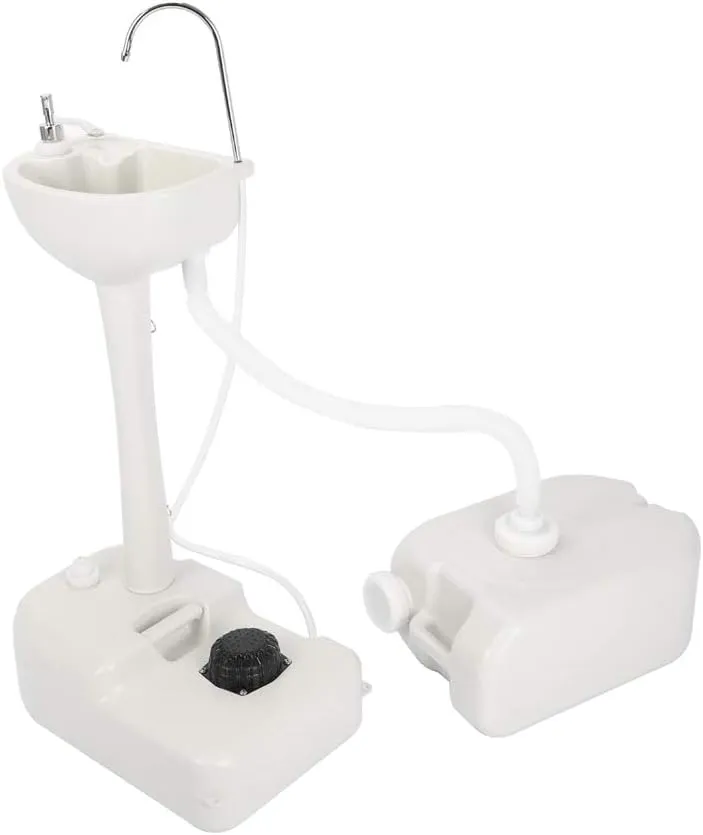 Portable Camping Sink,Hand Wash Basin Stand with Towel Holder & Soap Dispenser,Removable Travel Hygiene Station with Basin for Events,Gatherings,Worksite & Camping