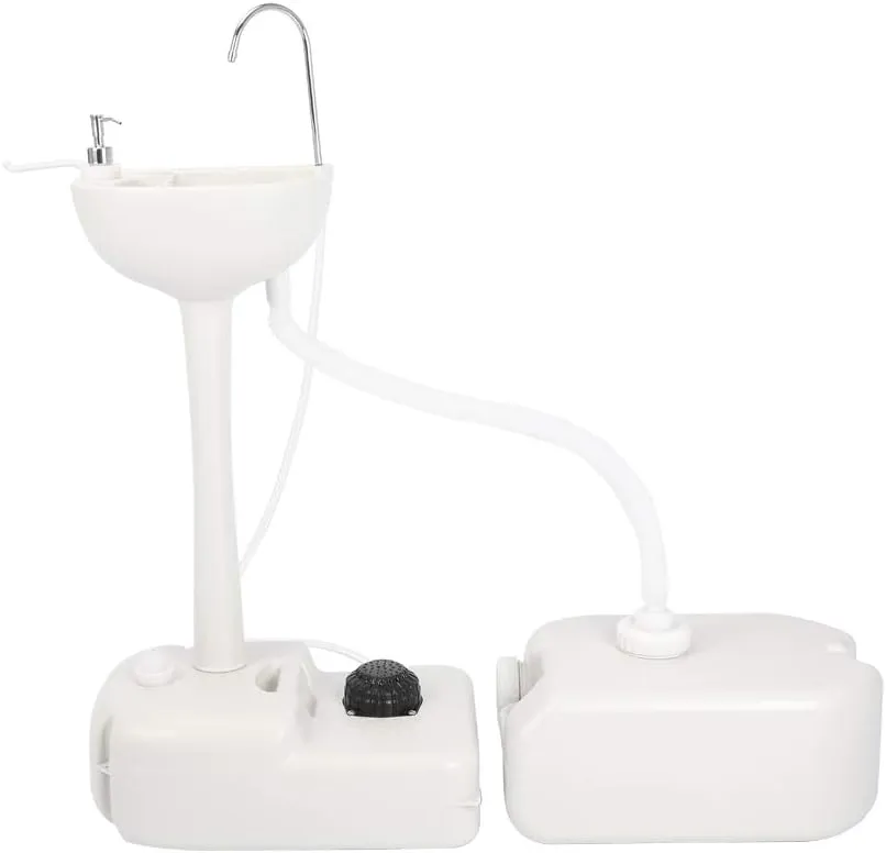 Portable Camping Sink,Hand Wash Basin Stand with Towel Holder & Soap Dispenser,Removable Travel Hygiene Station with Basin for Events,Gatherings,Worksite & Camping