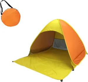 Portable Camping Tent Outdoor Automatic Quick Open Tent 2-3 Persons Beach Tent for Sun Shelter Travel Outdoor Hiking