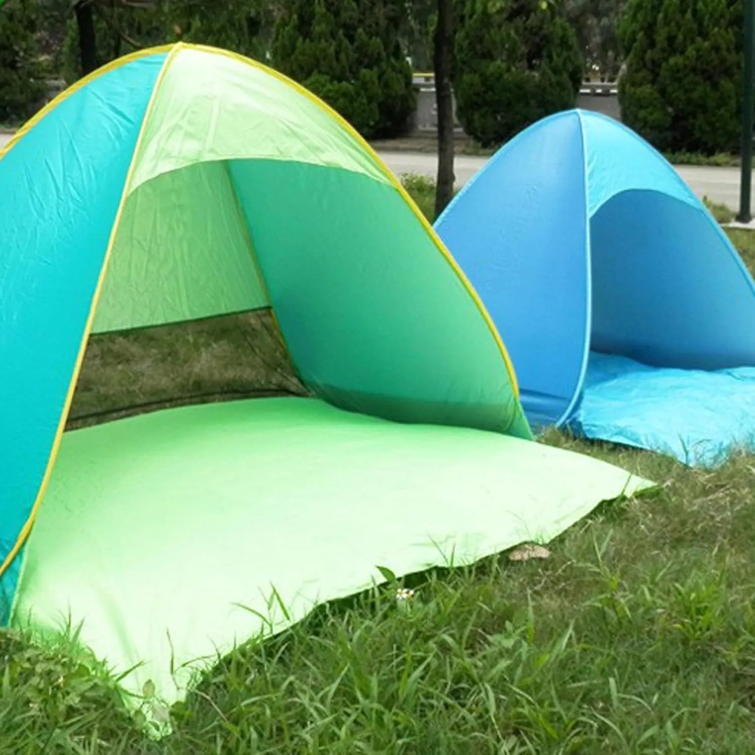 Portable Camping Tent Outdoor Automatic Quick Open Tent 2-3 Persons Beach Tent for Sun Shelter Travel Outdoor Hiking