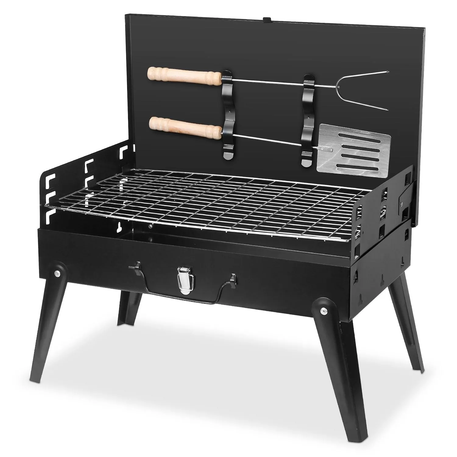 Portable Charcoal Grill 16.7x10x17.7in