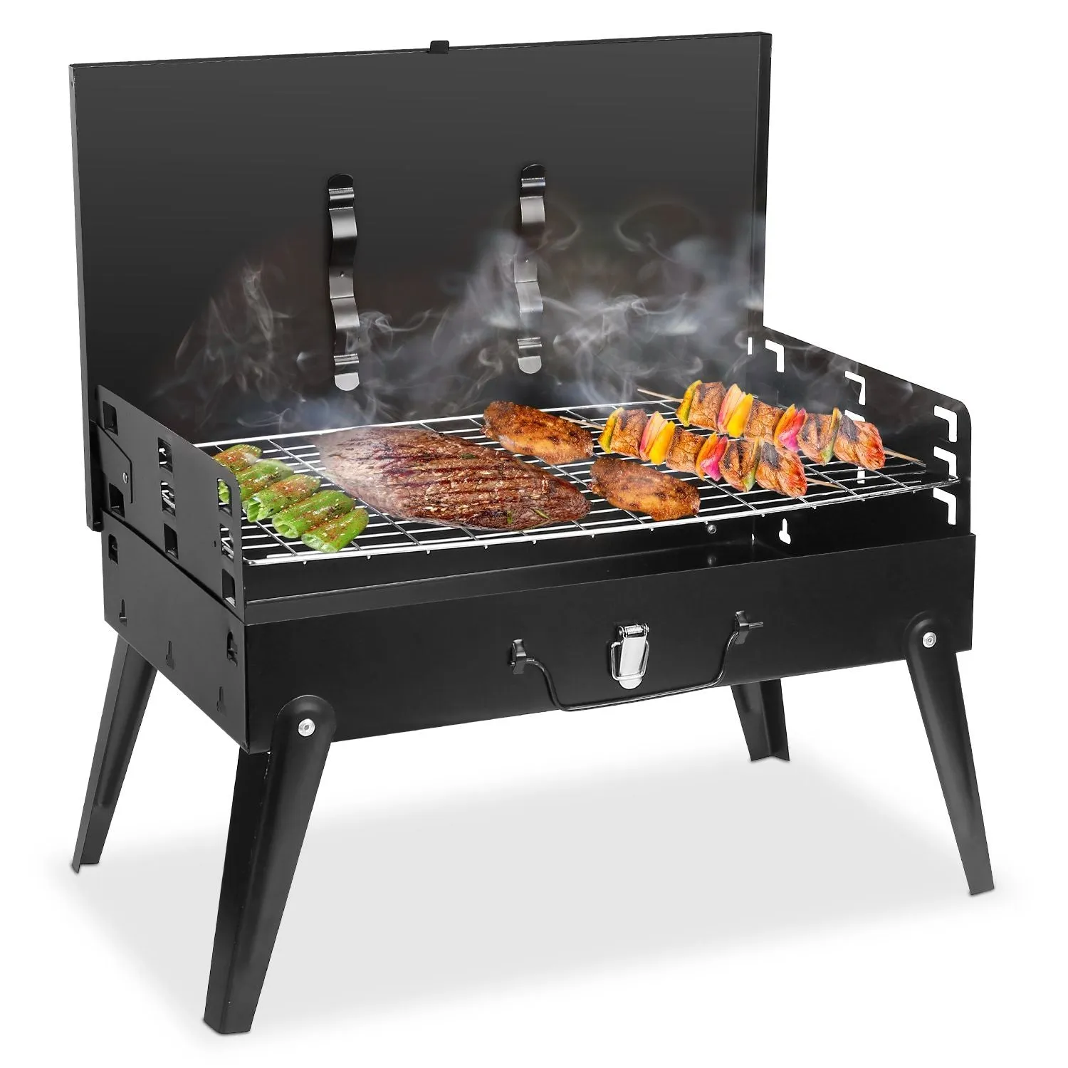 Portable Charcoal Grill 16.7x10x17.7in