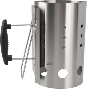 Portable Chimney Starter, Stainless Steel Charcoal for Efficient BBQ, Camping and Picnic Fire Starting