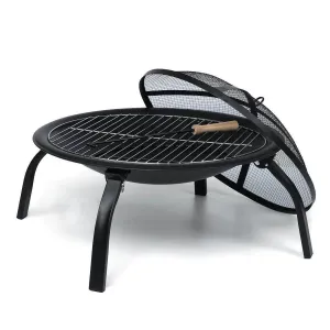 Portable Foldable Fire Pit Grill - Outdoor BBQ Burner